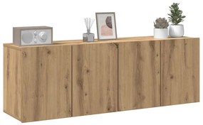 vidaXL Ντουλάπια Τοίχου Τηλεόρασης 2 Τεμ. Artisian Δρυς 60x30x41 εκ.