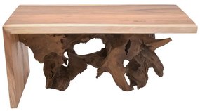 Κονσόλα Jako Inart φυσικό μασίφ ξύλο teak 120x40x80εκ 120x40x80 εκ.