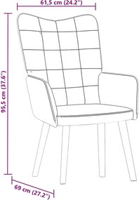 vidaXL Πολυθρόνα Relax Μπορντό Βελούδινη