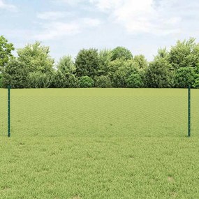 vidaXL Σετ Φράκτη Χακί 50x2500 cm Χάλυβας με PVC