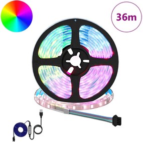 vidaXL Λωρίδα LED 12 pcs Μαύρο και Διαφανές 3000 χιλ