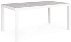 Τραπέζι Mason Μεταλλικό Λευκό/Γκρι 160x90x74 εκ. - Γκρι