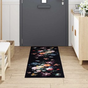 vidaXL Χαλί Κουζίνας Μαύρο 180 x 60 cm Βελούδο