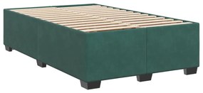 Κρεβάτι Boxspring με Στρώμα Σκούρο Πράσινο 120x200εκ. Βελούδινο - Πράσινο