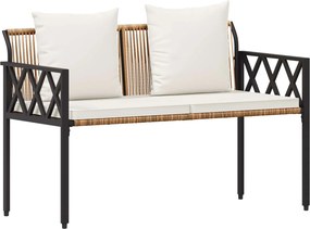 vidaXL Σετ Εξωτερικών Επίπλων 4 τμχ. Καφέ και Κρέμα Λευκό