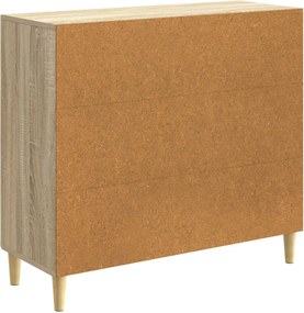 vidaXL Πλαϊνό γραφείο Sonoma Δρυς 89 x 34,5 x 80 εκ Επεξεργασμένο Ξύλο