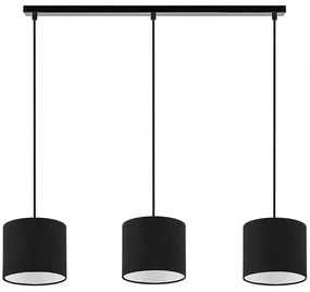 Φωτιστικό Οροφής - Ράγα Morris 0207397 55x15x70cm 3xE27 60W Black Megapap Metal, Fabric