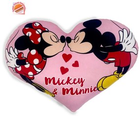 Διακοσμητικό Μαξιλάρι 3D Velboa 40εκ. Mickey &amp; Minnie 15 Pink DimCol