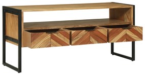 vidaXL Ντουλάπα τηλεόρασης 100x35x50 εκ Μασίφ Ξύλο Ακακίας