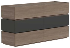 Συρταριέρα Sonlen pakoworld mdf σε ανθρακί-sonoma απόχρωση 120x40x72εκ