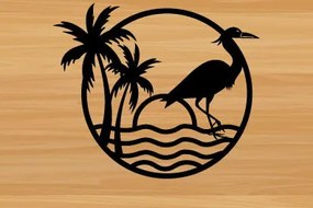 Intra απο ξύλο plywood 3mm-4mm πάχος - Egret Laser Cut File Art Wall Art Heron Δίασταση 40x50 cm INTRAFABR-67791659