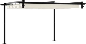 vidaXL Κιόσκι 300 x 300 x 200 cm Κρεμ Πολυεστέρας