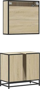 vidaXL Σετ Επίπλων Μπάνιου 2 Τεμαχίων Sonoma Δρυς Επεξεργασμένο Ξύλο