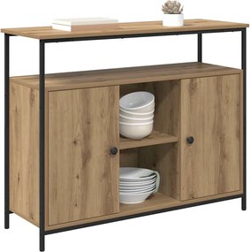 vidaXL Πλαϊνό γραφείο Artisan Oak 100 x 35 x 80 εκ. Επεξεργασμένο ξύλο