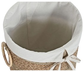 Σετ Καλαθιών Home ESPRIT Κρεμ Φυσικό Θαλασσινό γρασίδι (2 Τεμάχια)