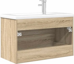 vidaXL Σετ Επίπλων Μπάνιου 2 Τεμαχίων Sonoma Δρυς Επεξεργασμένο Ξύλο