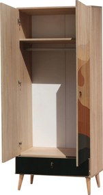 Διφυλλη Ντουλαπα Πολυχρωμη CITY DESERT 45x80x190