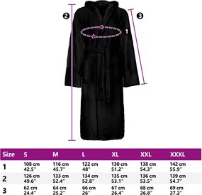 vidaXL Μπουρνούζι KINN Μαύρο S Βαμβάκι