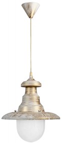 Φωτιστικό Οροφής Μονόφωτο Heronia Pyrofani 26-0053 White/Gold