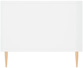 vidaXL Τραπεζάκι Σαλονιού Γυαλ. Λευκό 90x50x40 εκ. Επεξεργ. Ξύλο