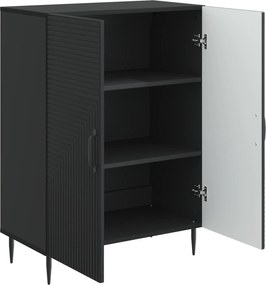 vidaXL Πλαϊνό γραφείο Μαύρο 66 x 34,5 x 89,5 εκ Επεξεργασμένο Ξύλο