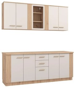 Έτοιμη Σύνθεση Κουζίνας BELFORT 200 Artisan Oak - Cashmere 200x51x200εκ. 200x51x200 εκ.