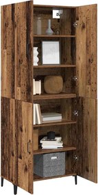 vidaXL Highboard 2 pcs Παλαιό ξύλο Επεξεργασμένο ξύλο