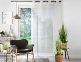 Κουρτίνα Χαμηλής Σκίασης Perlina Douceur d'intérieur με κρίκους και διαστάσεις 140x280cm