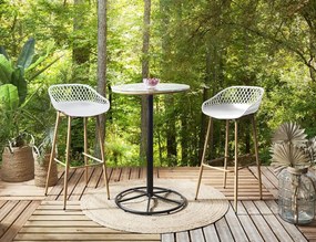 ΚΑΡΈΚΛΕΣ &amp; ΠΟΛΥΘΡΌΝΕΣ ΚΉΠΟΥ BAR STOOL MALAGA WHITE M2 A1/M2 HDO7285