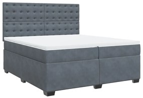 ΚΡΕΒΑΤΙ BOXSPRING ΜΕ ΣΤΡΩΜΑ ΣΚΟΥΡΟ ΓΚΡΙ 200X200 ΕΚ. ΒΕΛΟΥΔΙΝΟ 3293315