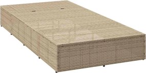 vidaXL Ξαπλώστρα με αιωρούμενο μαξιλάρι Μπεζ Poly Rattan