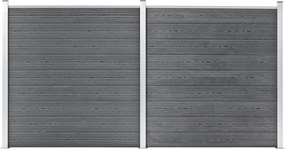 vidaXL Πάνελ Περίφραξης Γκρι 353 x 186 εκ. από WPC
