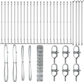 vidaXL Στύλος Περιφράξεων Γαλβανισμένο 50 x 1 m Ατσάλι