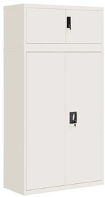 vidaXL Αρχειοθήκη Λευκή 90 x 40 x 180 εκ. Ατσάλινη