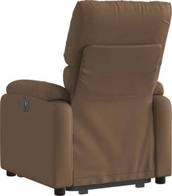 vidaXL Πολυθρόνα Ανακλινόμενη με Ανύψωση Καφέ Υφασμάτινη