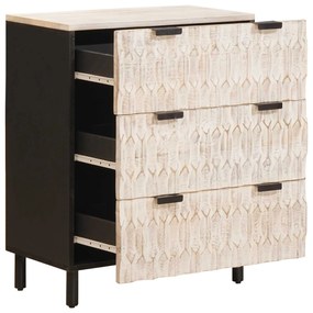 vidaXL Πλαϊνό γραφείο 2 pcs Λευκό Φινίρισμα Καθαρισμού 60 x 33 x 75 cm