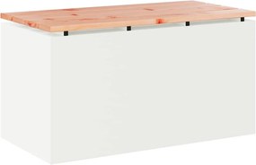 vidaXL Παγκάκι κήπου Λευκό 80 x 40 x 43 εκ Ατσάλι
