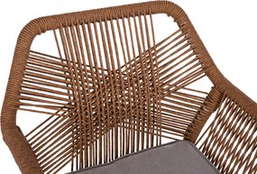 ΠΟΛΥΘΡΟΝΑ TOPIN HM6048.11 ΑΛΟΥΜΙΝΙΟ ΛΕΥΚΟ-P.E. RATTAN ΜΠΕΖ 59x63x81Υεκ