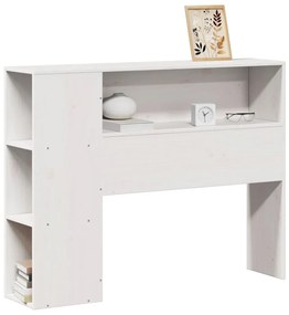 vidaXL Κεφαλάρι με Αποθ. Χώρο Λευκό 90 εκ. από Μασίφ Ξύλο Πεύκου