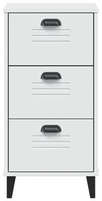 vidaXL Κομοδίνο VIKEN Λευκό από Επεξεργασμένο Ξύλο
