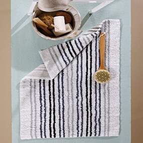 Πατάκι Μπάνιου Peyton 22 Ecru-Grey Kentia 70Χ110 100% Βαμβάκι