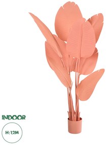 20366 GloboStar® Artificial Garden SALMON STRELITZIA 20366 Τεχνητό Διακοσμητικό Φυτό Σομόν Στερλίτσια Υ120cm
