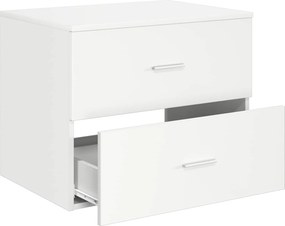 vidaXL Τοίχου Μπάνιου Κάβινες Λευκό 62,5 x 44,5 x 50 εκ.