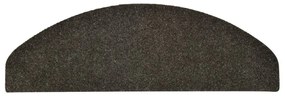Πατάκια Σκάλας Αυτοκόλ. 10 τεμ Ανθρακί 65x21x4 εκ Βελονιασμένο - Ανθρακί