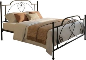 Κρεβάτι Έλλη-150x200-Ασημί Σφυρίλατο-Με ποδαρικό