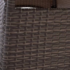 Τραπέζι Minsk μεταλλικό rattan γκρι 150x90x75Υ εκ. 150x90x75 εκ.