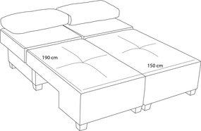 3-Seat Sofa-Bed Perenna Linen - Grey Grey