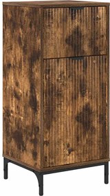 vidaXL Ντουλάπι Μπάνιου Καπνιστό Δρύς 39,5 x 36 x 88 εκ