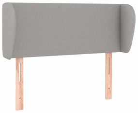 Κεφαλάρι με Πτερύγια Ανοιχτό Γκρι 83x23x78/88 εκ. Υφασμάτινο 3116838