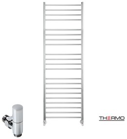 Thermo BELLAVIA Θερμαινόμενη πετσετοκρεμάστρα από ανοξείδωτο χάλυβα με υδραυλική λειτουργία,150x50cm Inox Polished